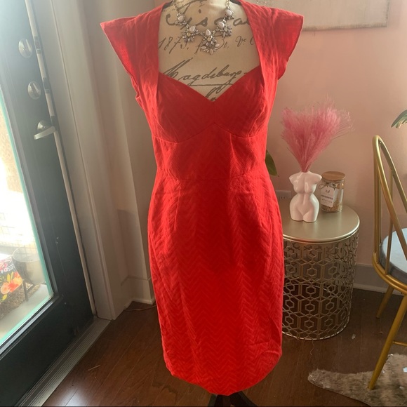 Evan Picone Red Cocktail dress size 4 - Picture 2 of 7